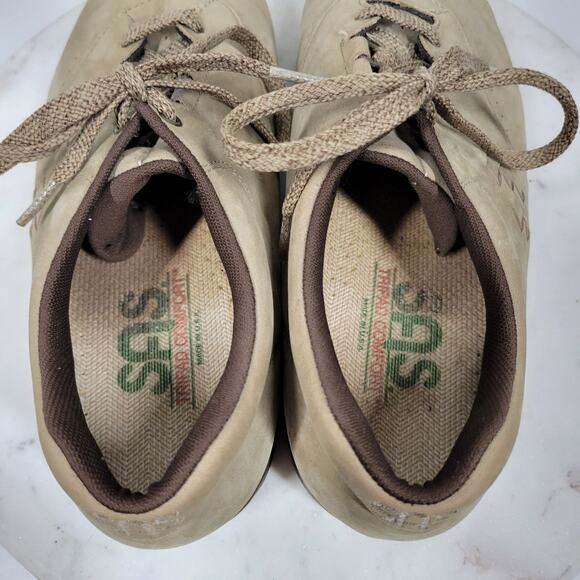 SAS Free‎ Time Womens Shoes 8WW Tan Suede Walking Sneakers Comfort Lace Upw - Picture 9 of 14